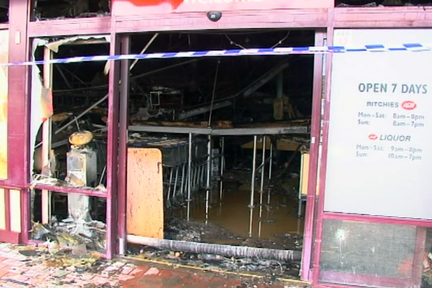 Beechworth's only supermarket after it was destroyed by fire.