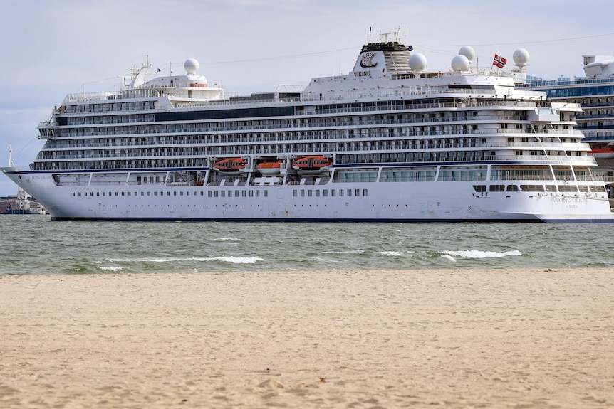 Cruise liner Viking Orion is moored at Station Pier in Melbourne 