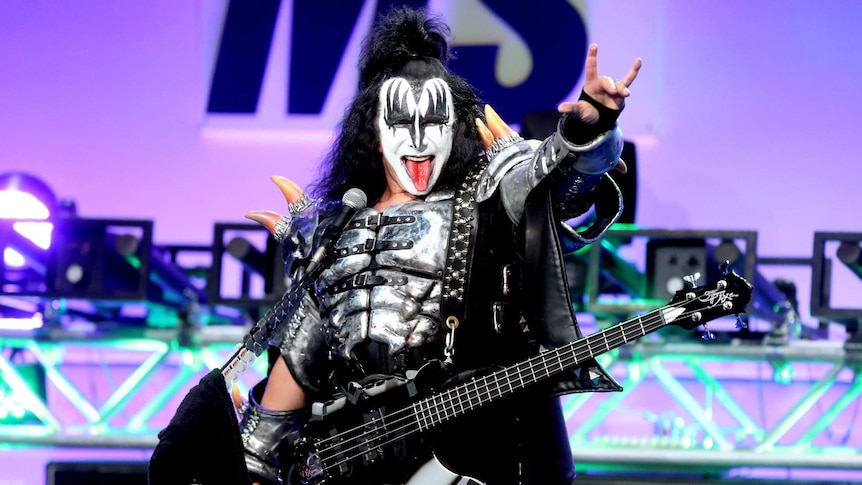 Kiss' Gene Simmons performs on stage