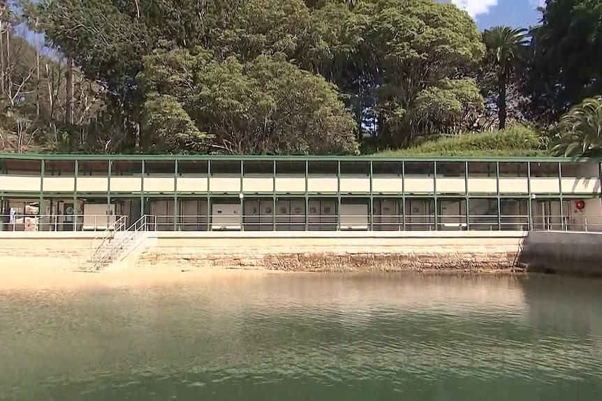 outdoor harbour side swimming baths 