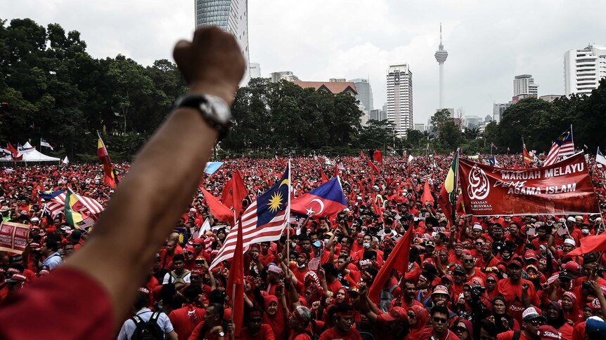 Pro-government ethnic Malay hardliners rally