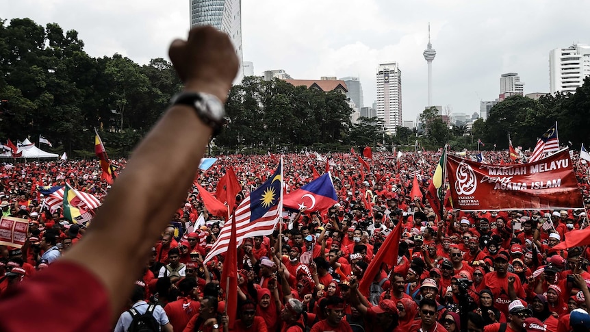 Pro-government ethnic Malay hardliners rally