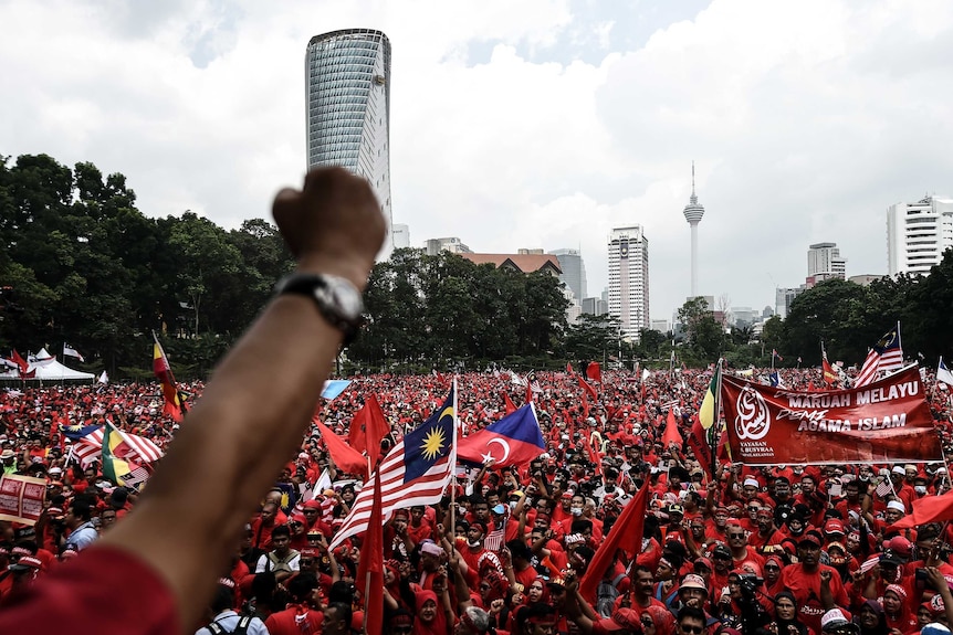 Pro-government ethnic Malay hardliners rally