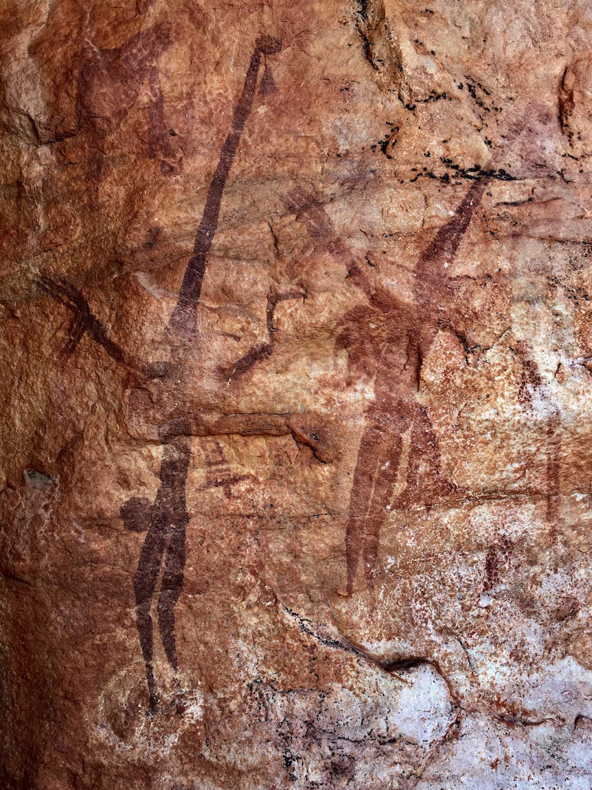 Gwion Aboriginal rock art figures.