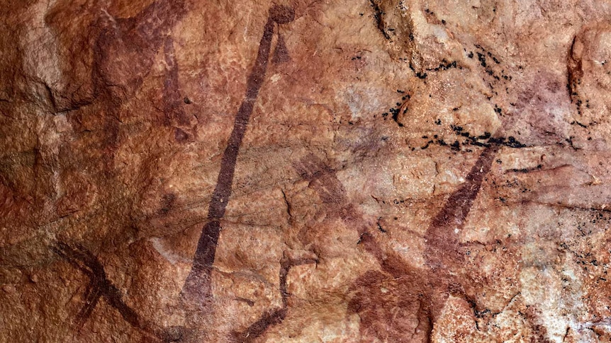 Gwion Aboriginal rock art figures.