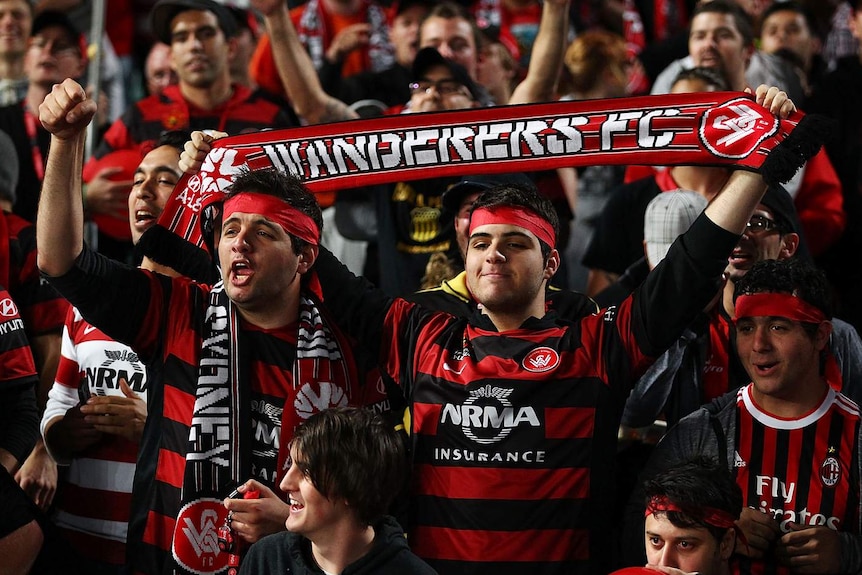 Wanderers fans ahead of first A-League match