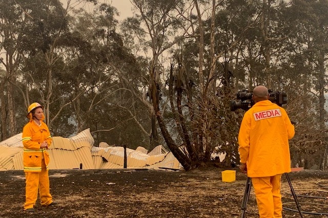 Liv Caspen reporting bushfires