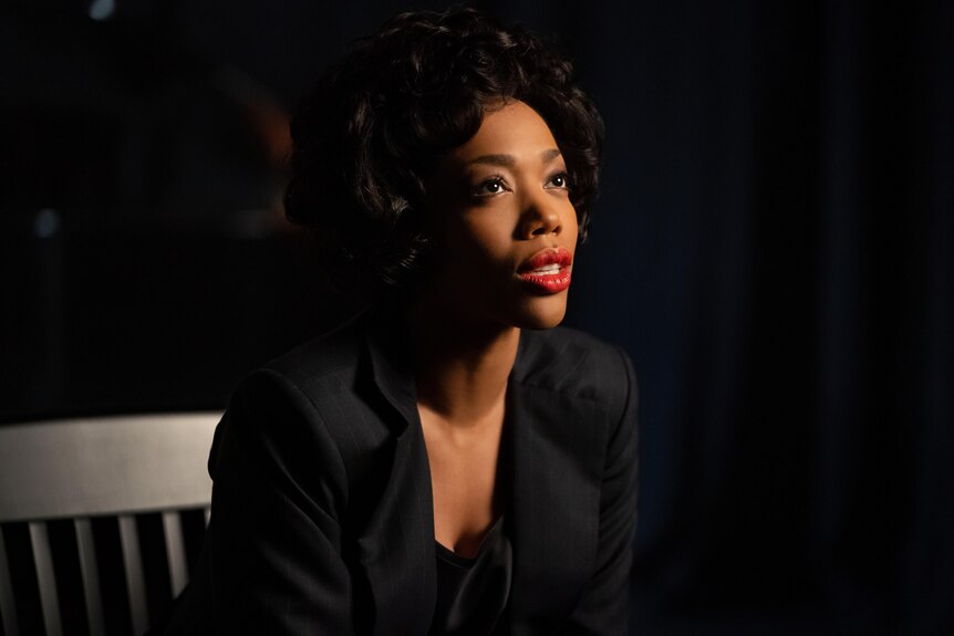 Actor Naomi Ackie portraying Whitney Houston in 'I Wanna Dance With Somebody'.