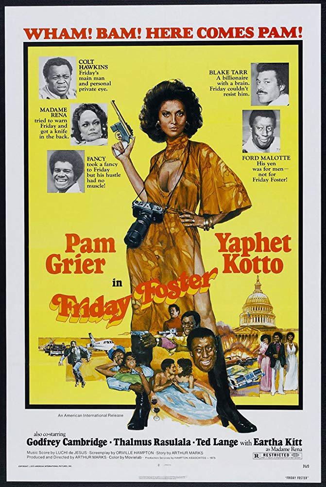The original film poster for Friday Foster, starring Pam Grier.