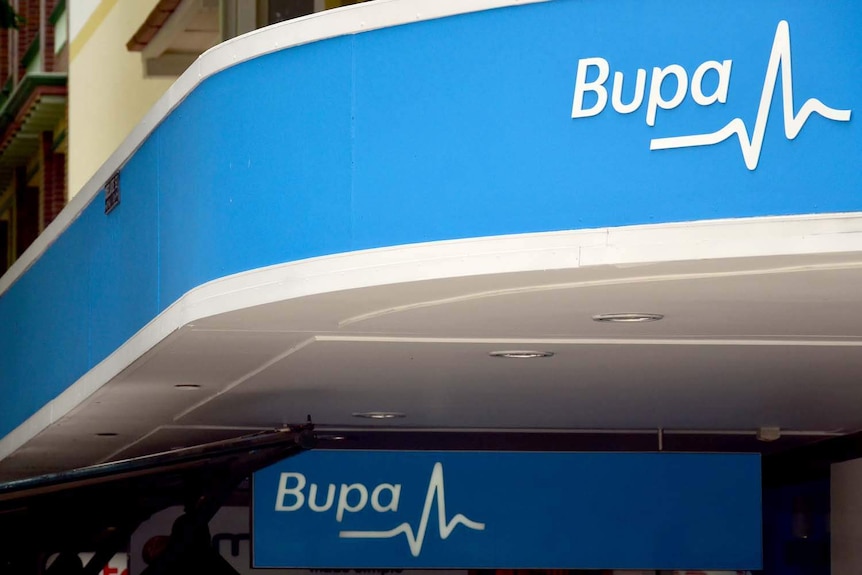 A sign on a building reads Bupa