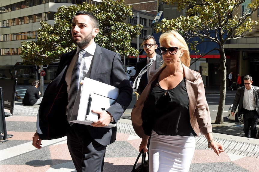 Georgina Freeman, Adam Freeman's mother outside court in Sydney