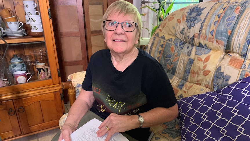 Robyne Burridge holds her aged care royal commission submission