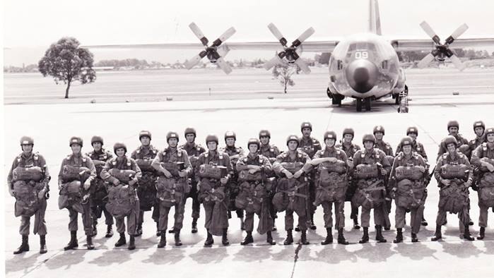 Peter Ryan and his platoon during his army days