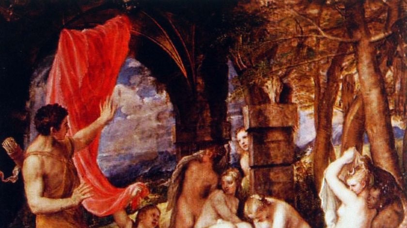 One of the works on offer: Titian's Diana and Actaeon.
