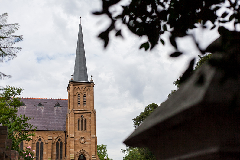 A church steeple in Muswellbrook.