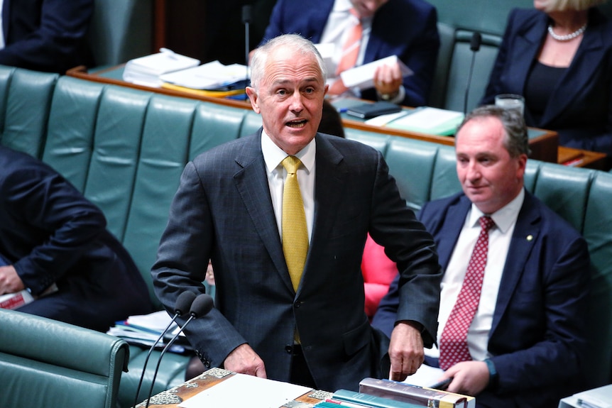 Malcolm Turnbull speaks during Question Time