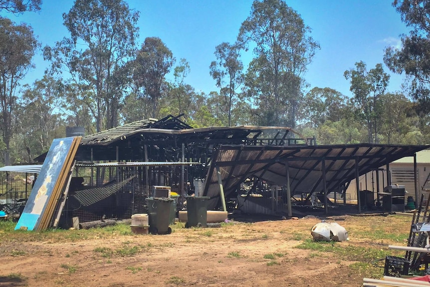 Jimboomba house lost in blaze after lightning strike from yesterday's storm.