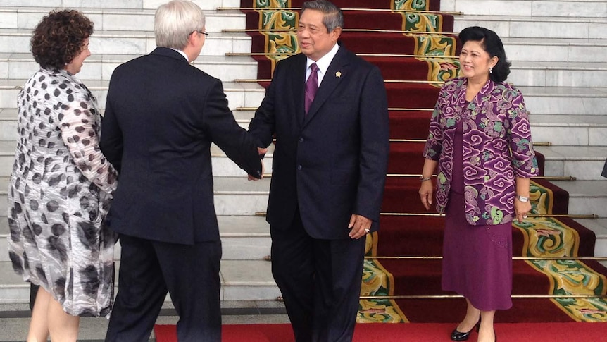 Kevin Rudd meets Susilo Bambang Yudhoyono in Java