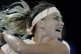 Aryna Sabalenka hits a shot at the Australian Open