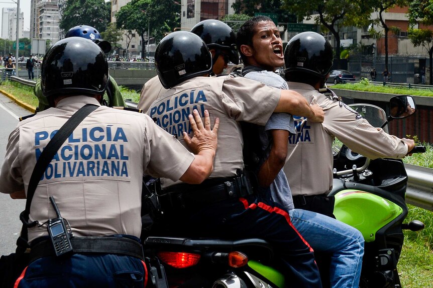 Man detained in Caracas protest