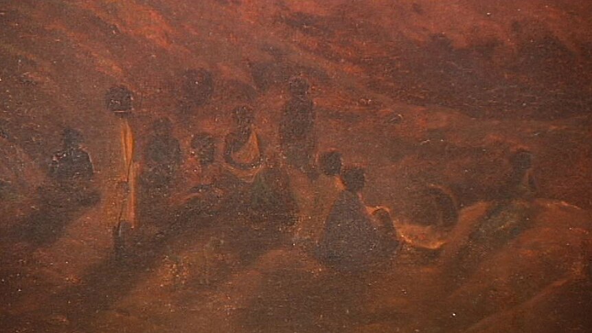 Detail from Australian painting by George Appleton