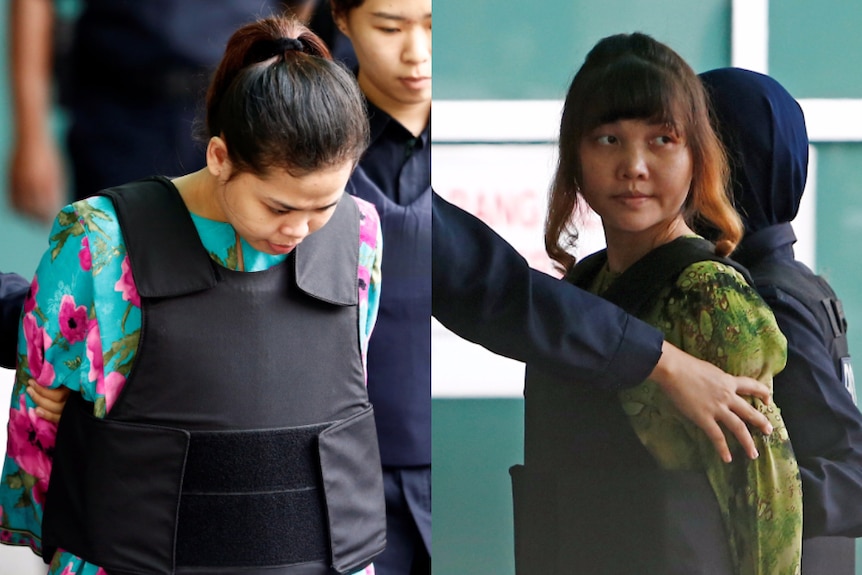 Siti Aisyah (left), of Indonesia, and Doan Thi Huong, of Vietnam, have pleaded not guilty.