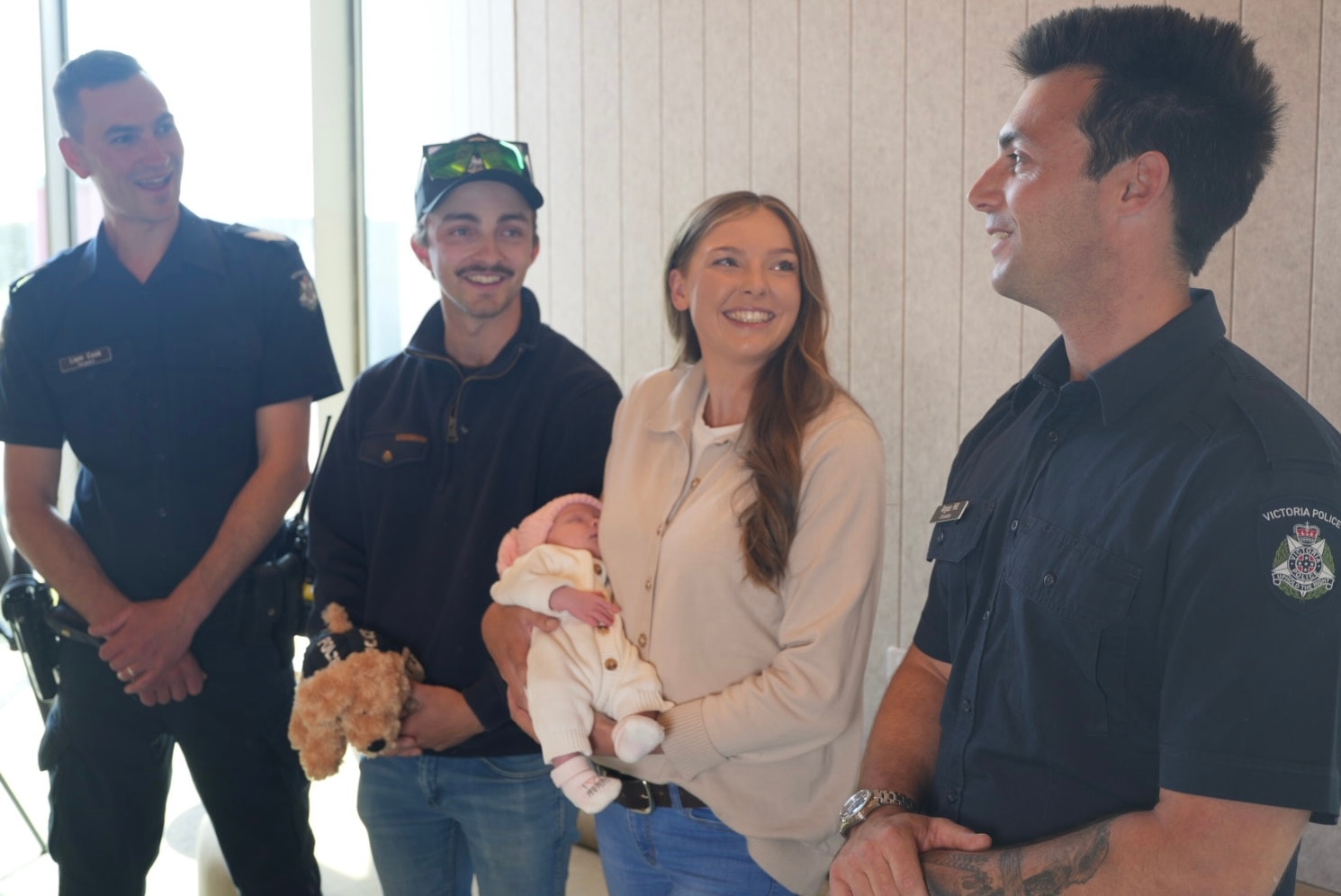 Police who pull over speeding driver find themselves delivering baby