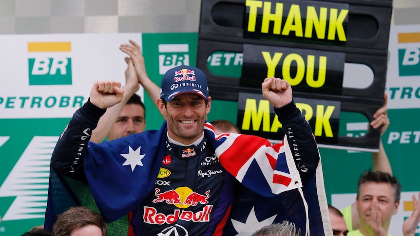 Mark Webber celebrates final grand prix race.jpg