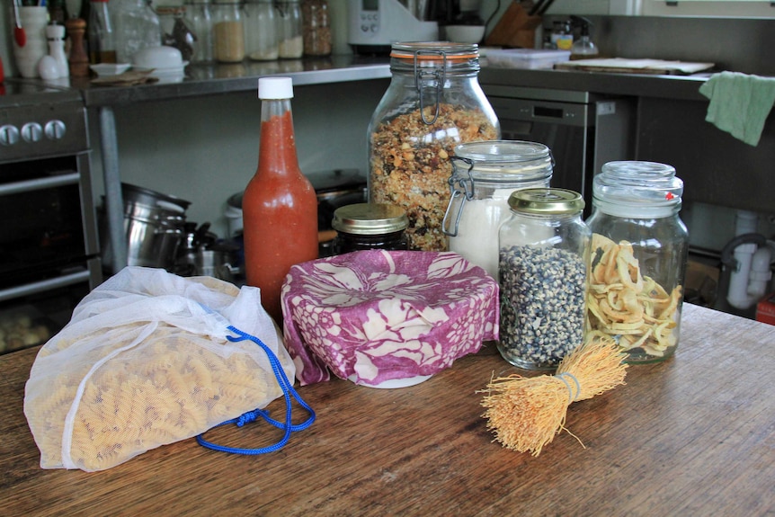 Items from a zero waste kitchen