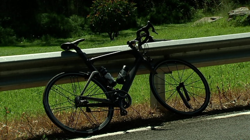 The bike sustained significant damage to its front frame.