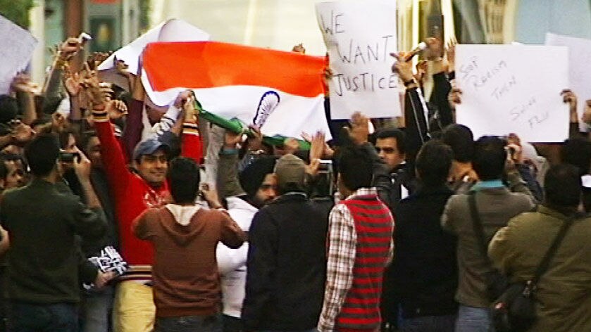 Indian students protest