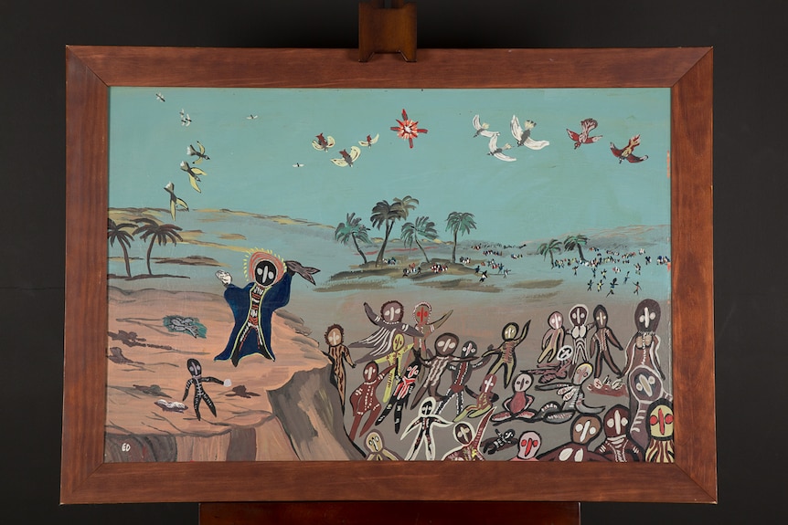 Indigenous painting scene