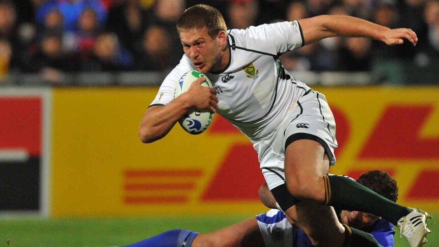Frans Steyn looks a certainty to be on the plane back home after copping a shoulder injury against Samoa.