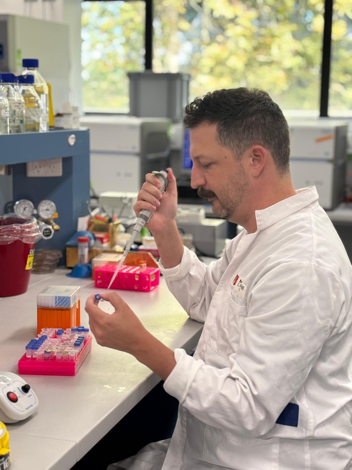 A man in a laboratory