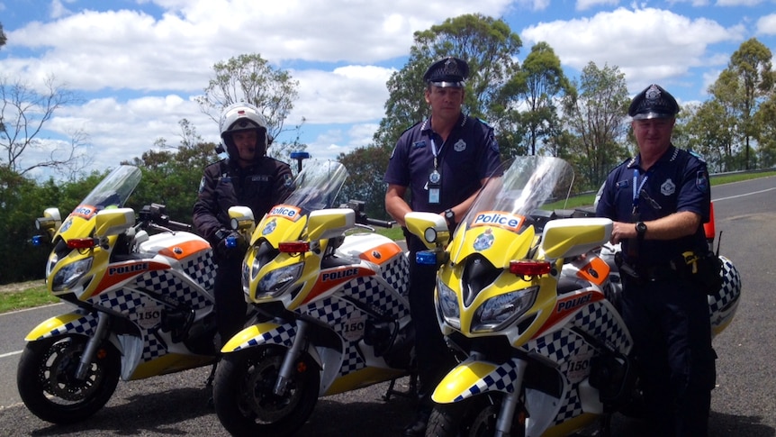 Queensland Police Service mount their motorcycles