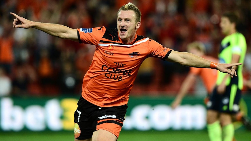 Roar striker Besart Berisha enjoyed a night out with two goals against the Victory.