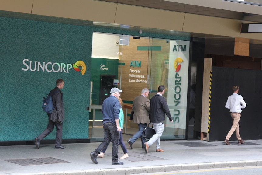A Suncorp Bank branch in Brisbane CBD