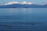 The volcanic peaks near Lake Taupo