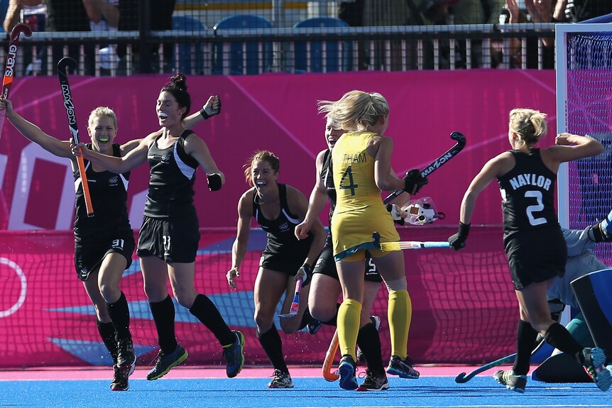 Shock loss ... the Hockeyroos concede to New Zealand