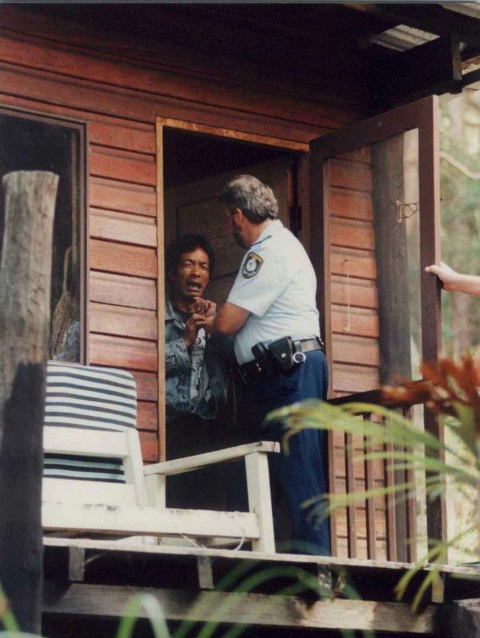 Police find a Chinese asylum seeker at a Scotts Head house in 1999.