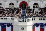 US President Barack Obama gives his inaugural address