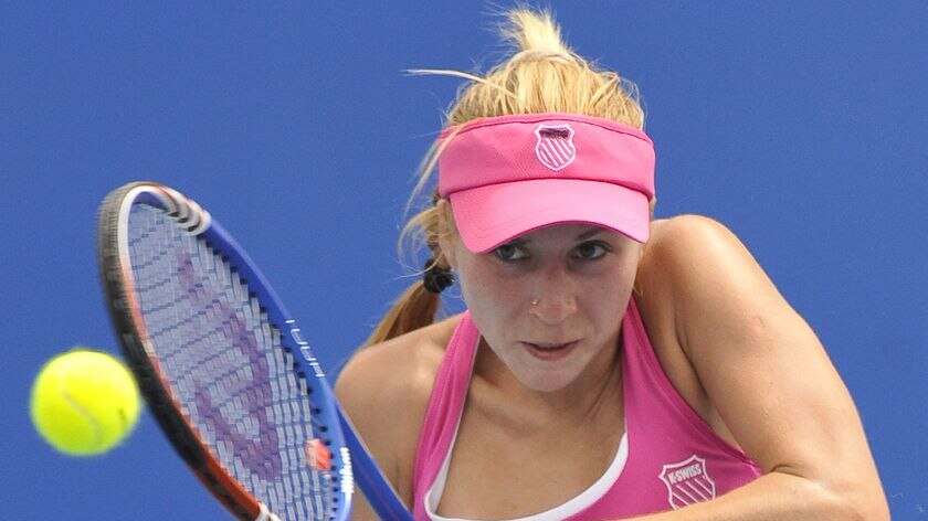 Bondarenko keep her eye on the ball in the Hobart final.