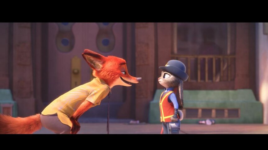 Two characters from the movie Zootopia