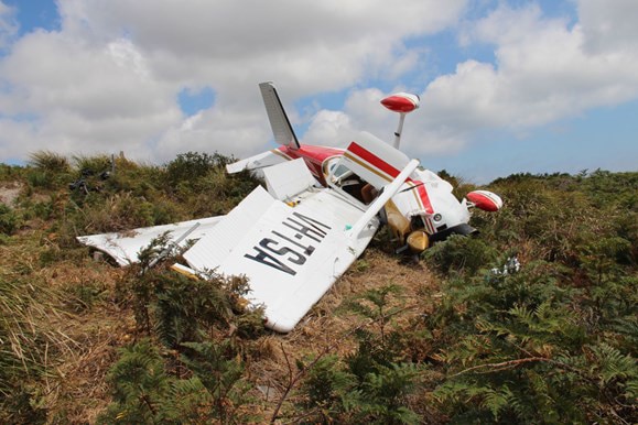 Wreckage of Cessna 182.