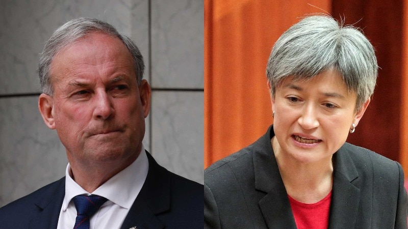 A composite image of Richard Colbeck and Penny Wong