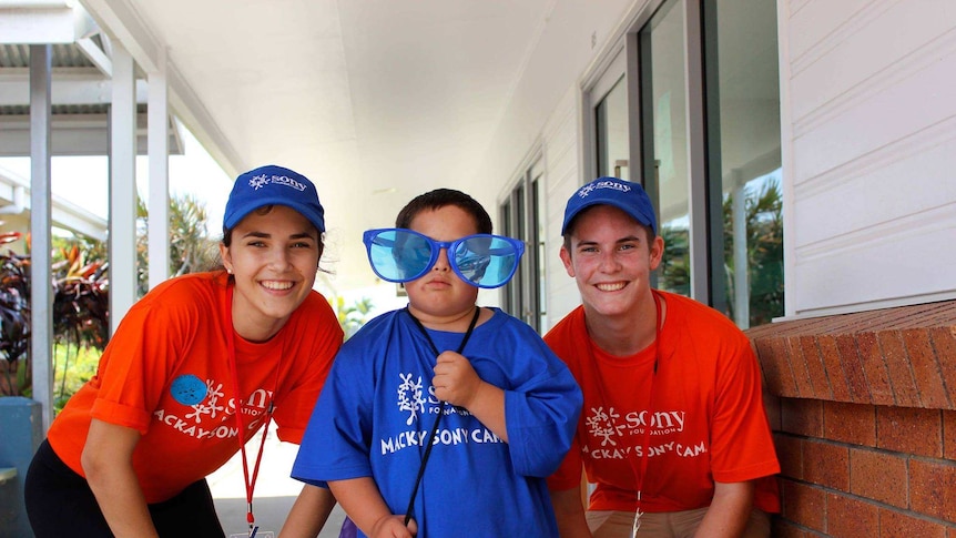 Volunteers at the Mackay Sony Foundation Children's Holiday Camp.
