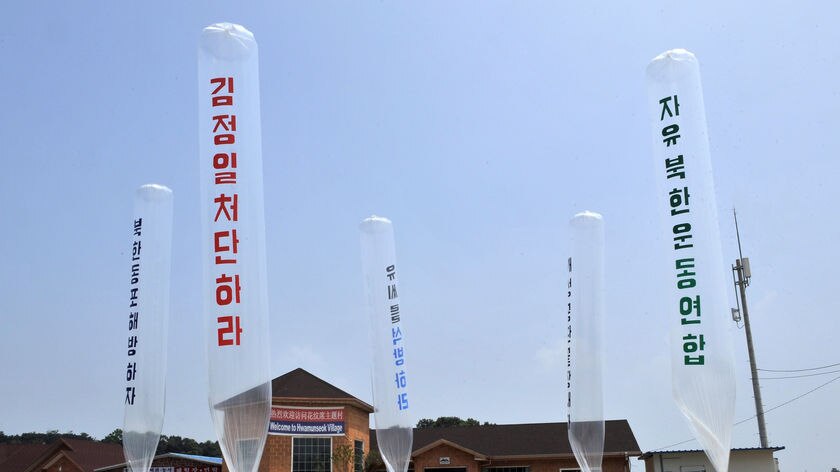 North Korean defectors conduct their own launch ... balloons carrying anti-Pyongyang leaflets.