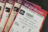 Tickets to the 2018 Commonwealth Games with the wrong date printed on them