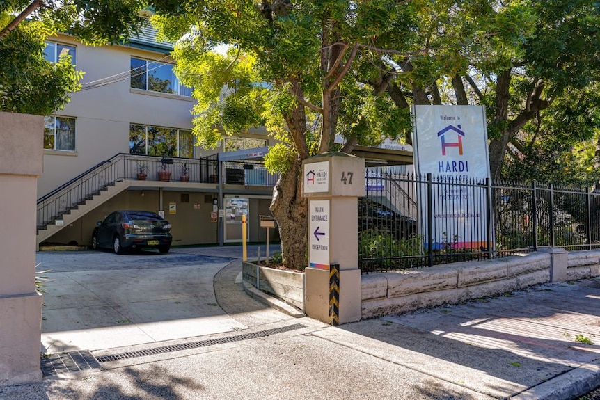 The exterior of an aged care home.