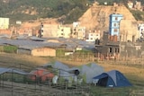 Tents relocated to a safer paddock near the orphanage
